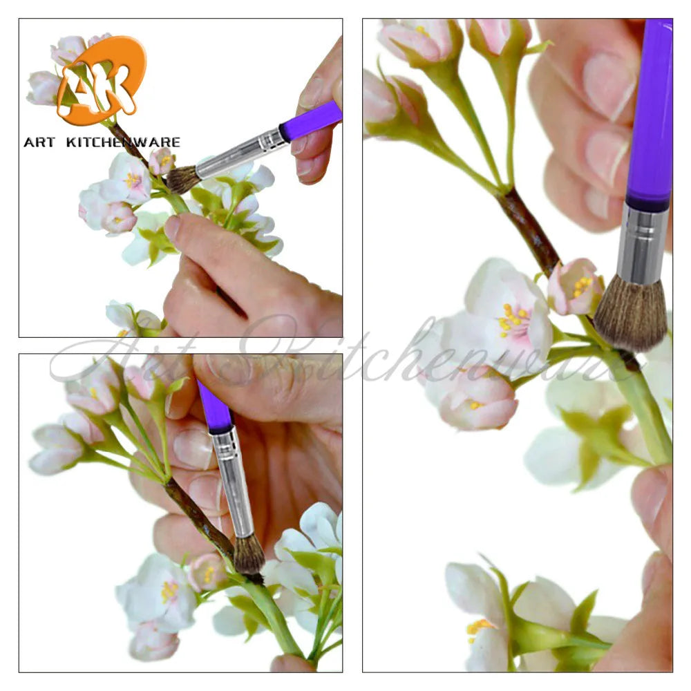 Cake Brush Set Flower Fondant Cake Decorating Pastry Tools Confectionery Tools Bakeware Modeling Tool Makeup Brush Set