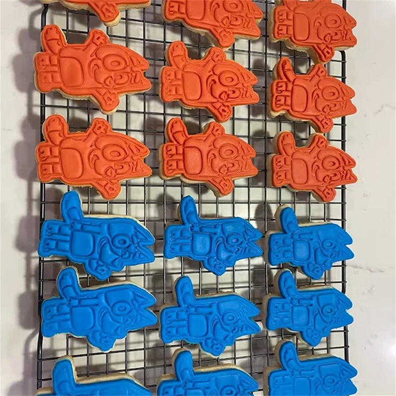 Bluey Bingo Cartoon Cute Little Creative Cake Mold BlueyHigh-Quality Plastic Biscuit Cookie Mold Shaping Gifts