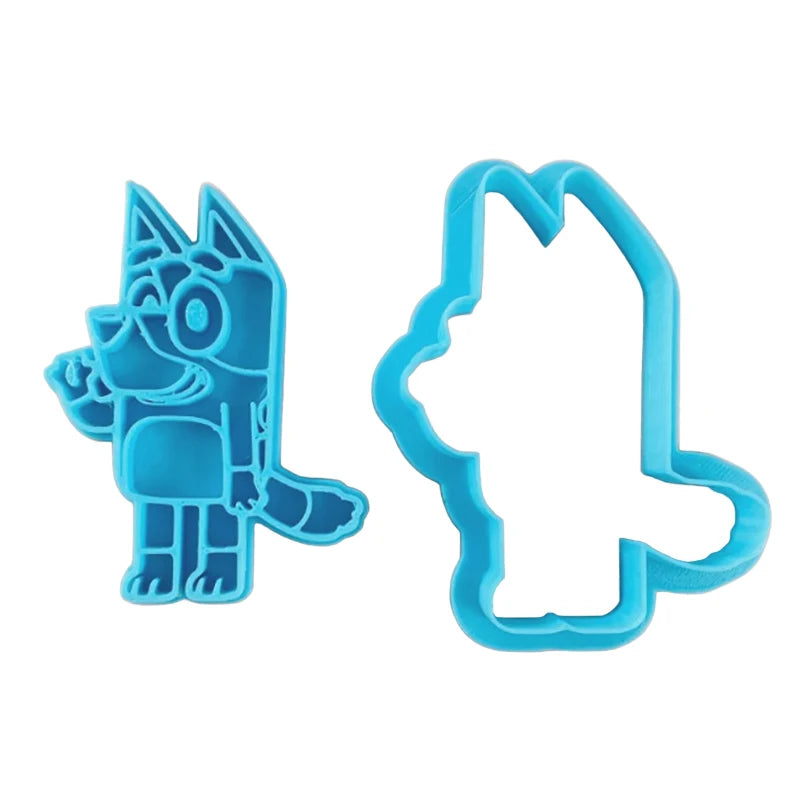Bluey Bingo Cartoon Cute Little Creative Cake Mold BlueyHigh-Quality Plastic Biscuit Cookie Mold Shaping Gifts