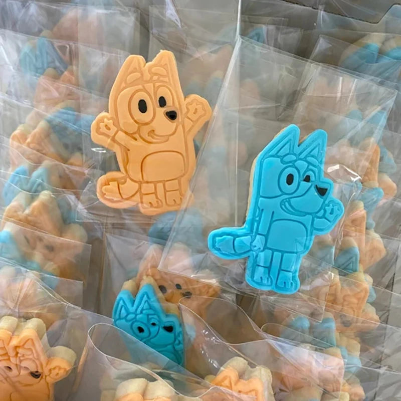 Bluey Bingo Cartoon Cute Little Creative Cake Mold BlueyHigh-Quality Plastic Biscuit Cookie Mold Shaping Gifts