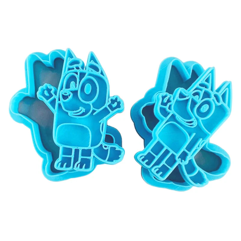 Bluey Bingo Cartoon Cute Little Creative Cake Mold BlueyHigh-Quality Plastic Biscuit Cookie Mold Shaping Gifts