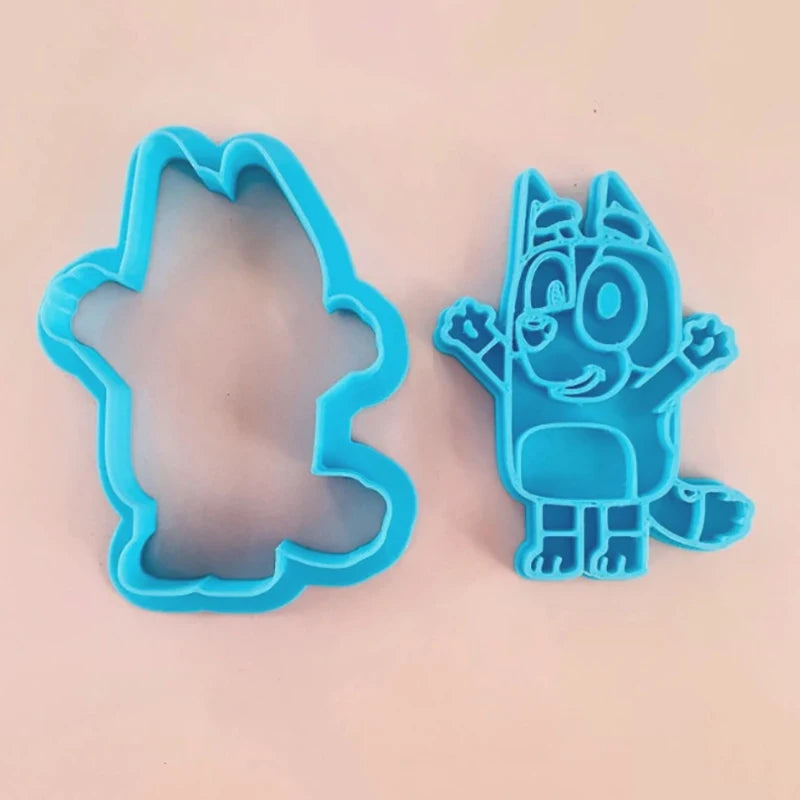 Bluey Bingo Cartoon Cute Little Creative Cake Mold BlueyHigh-Quality Plastic Biscuit Cookie Mold Shaping Gifts
