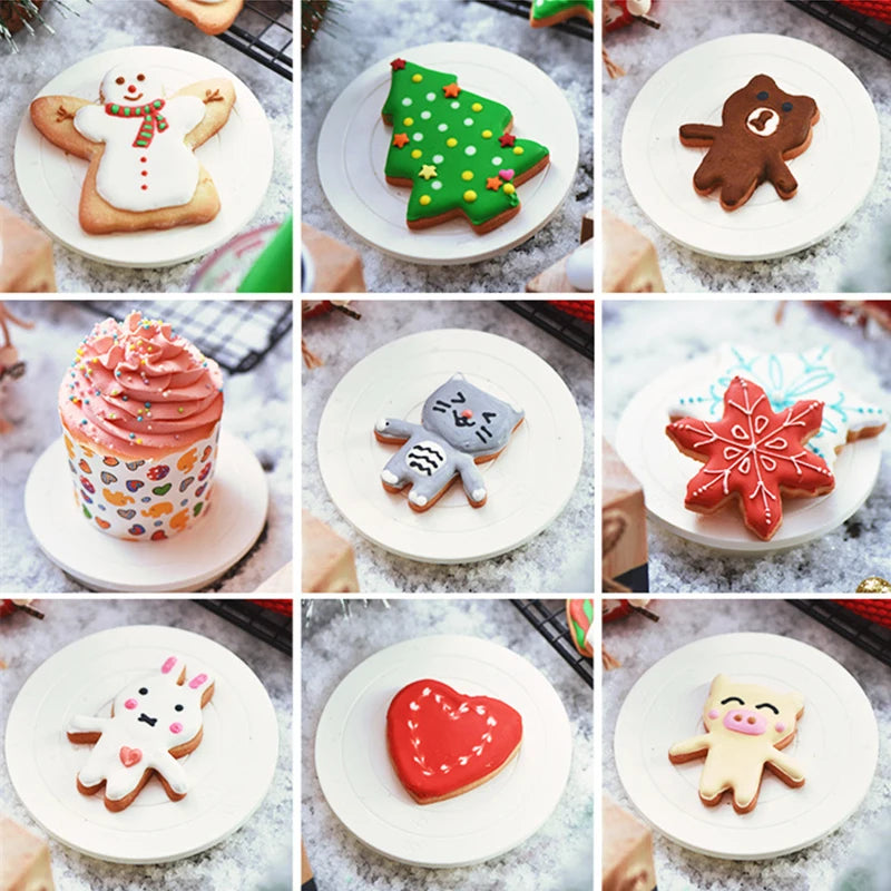 DIY Cake Rotary Table Mini Cookie Fondant Cake Turntable Revolving Platform Bakeware Baking Accessories пасха cozinha utensilios