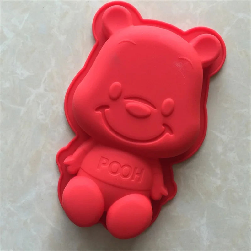 Bear Silicone Bakeware Silicone Cake Mold Cartoon Shape DIY Home Baking Tools