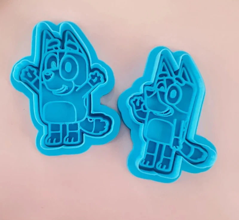 Bluey Bingo Cartoon Cute Little Creative Cake Mold BlueyHigh-Quality Plastic Biscuit Cookie Mold Shaping Gifts