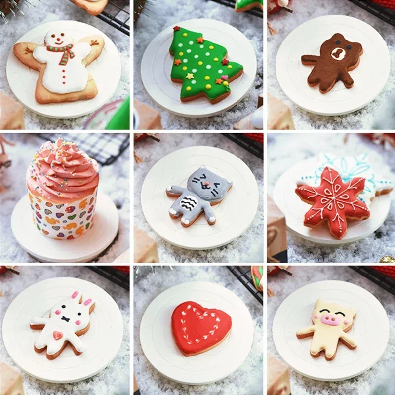 DIY Cake Rotary Table Mini Cookie Fondant Cake Turntable Revolving Platform Bakeware Baking Accessories пасха cozinha utensilios