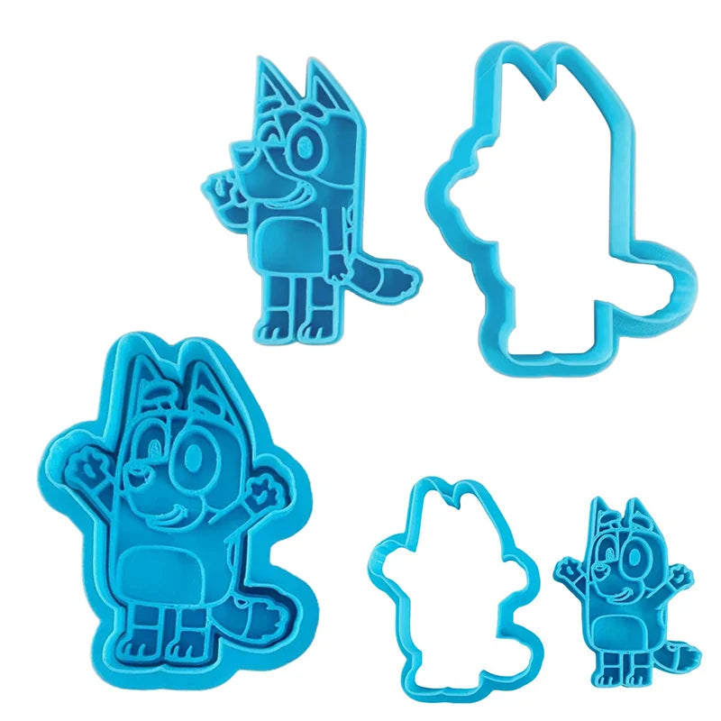 Bluey Bingo Cartoon Cute Little Creative Cake Mold BlueyHigh-Quality Plastic Biscuit Cookie Mold Shaping Gifts